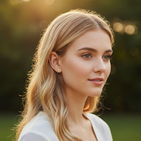 18K Gold Cross Stud Earrings Lifestyle