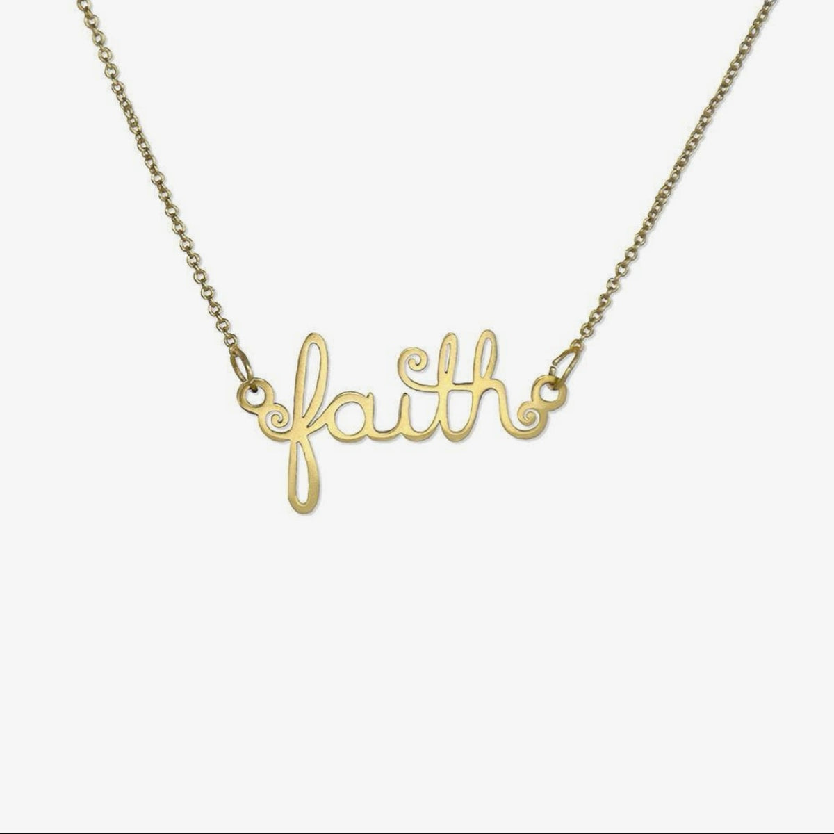 Faith Necklace - 18k Gold