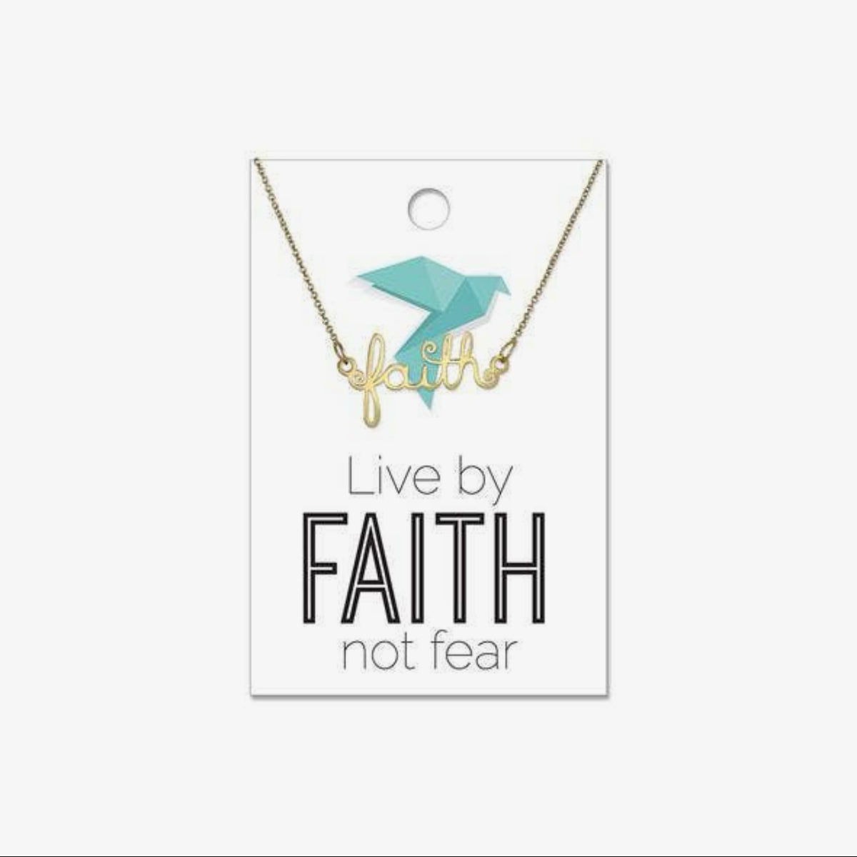 Faith Necklace - 18k Gold