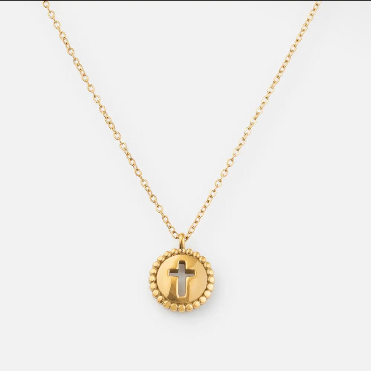 Living Hope Cross Necklace - 18k Gold