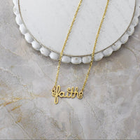 Faith Necklace - 18k Gold