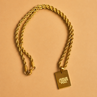 Jesus Loves You 18k Gold Necklace