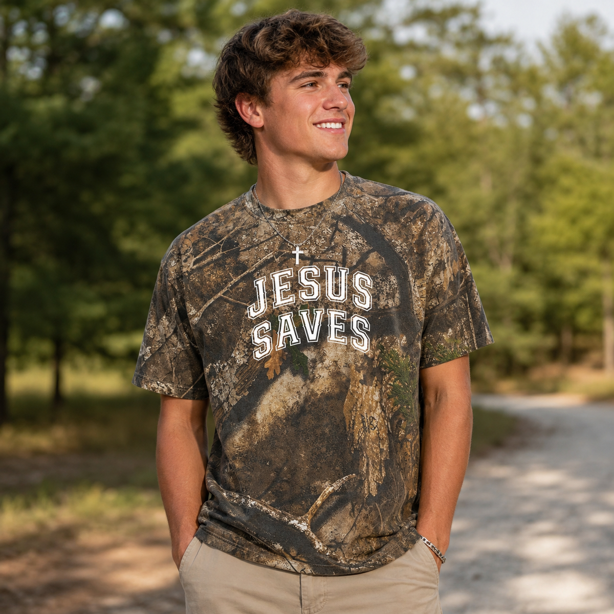 Jesus Saves Realtree® Camo Tee