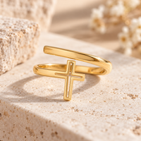 Faith over Fear Cross Ring
