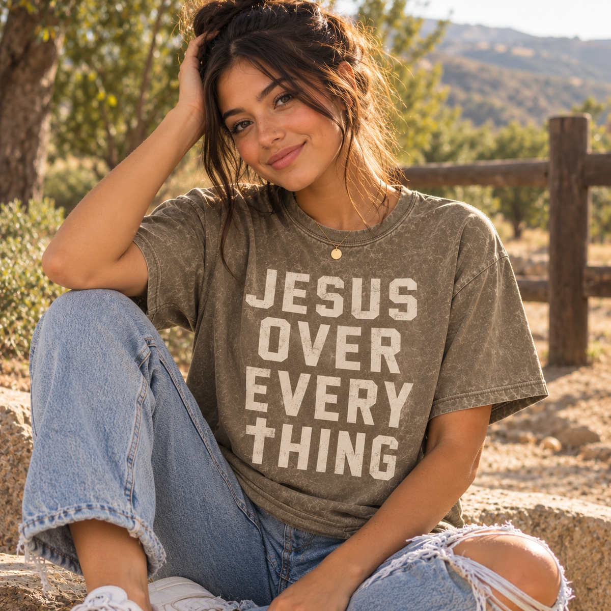 Jesus Over Everything Mineral Washed - Limited Edition