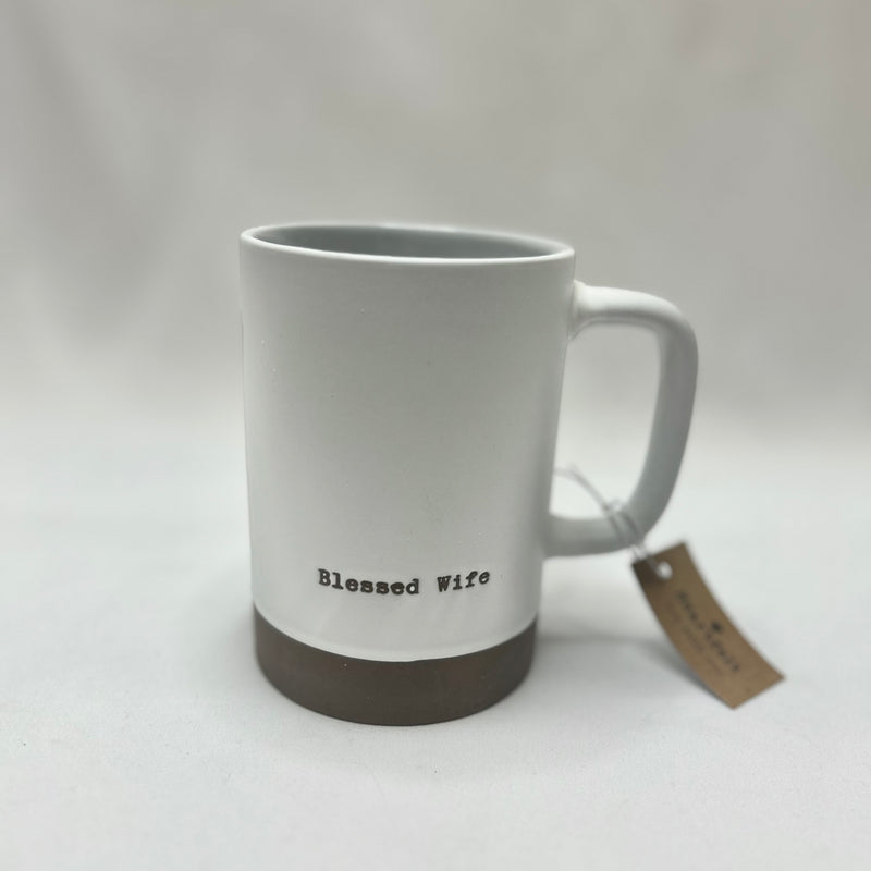 Set of Blessed Husband & Wife Mugs