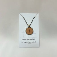 Cross Leather Necklace